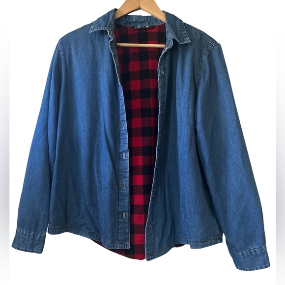 Riders by Lee Jackets & Blazers - Riders By Lee Fleece Lined Denim Jacket Westerncore Women’s Medium